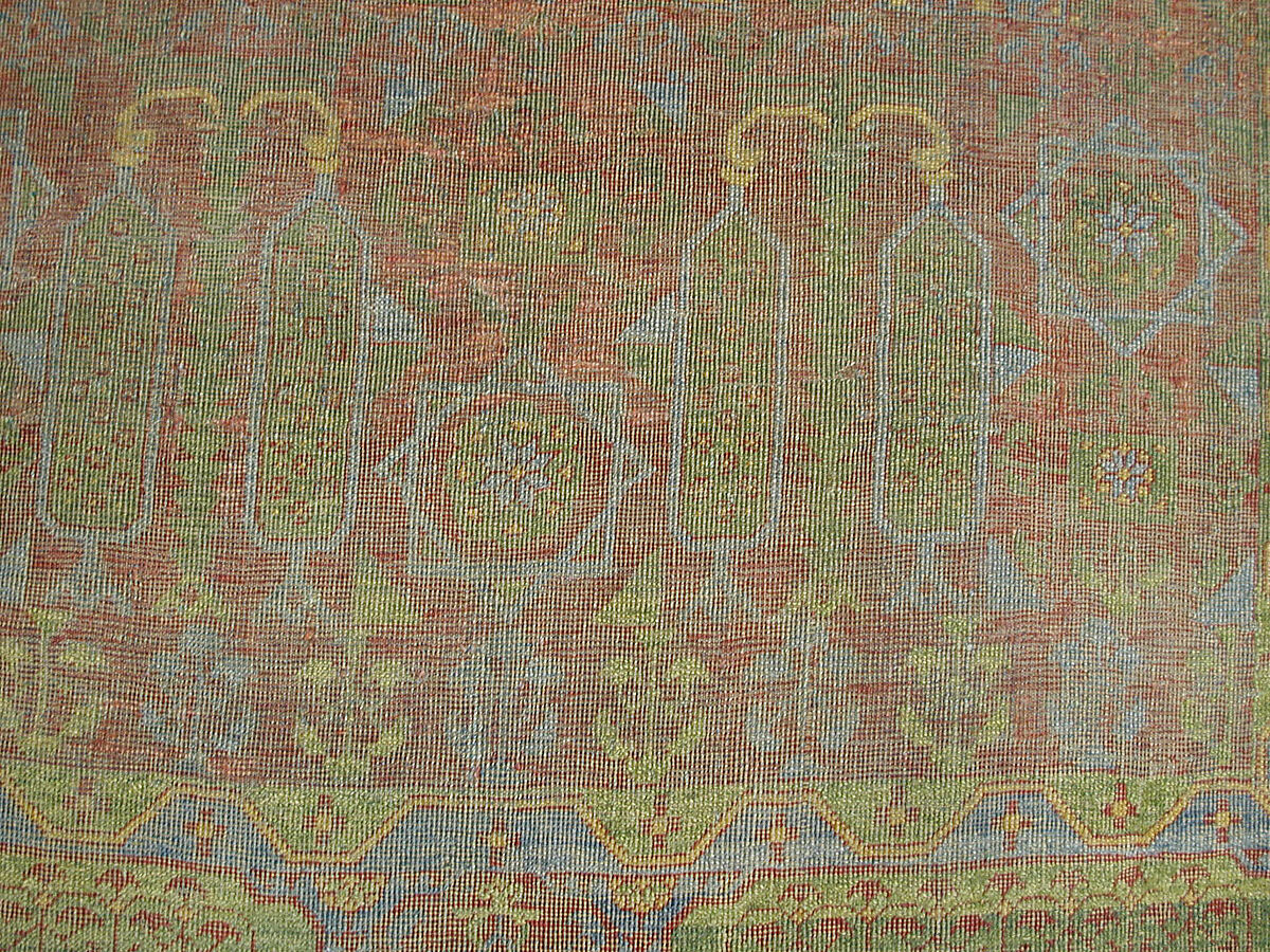 Carpet, Wool (warp, weft and pile); asymmetrically knotted pile