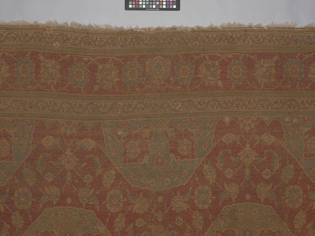 Carpet, Wool (warp, weft and pile); asymmetrically knotted pile