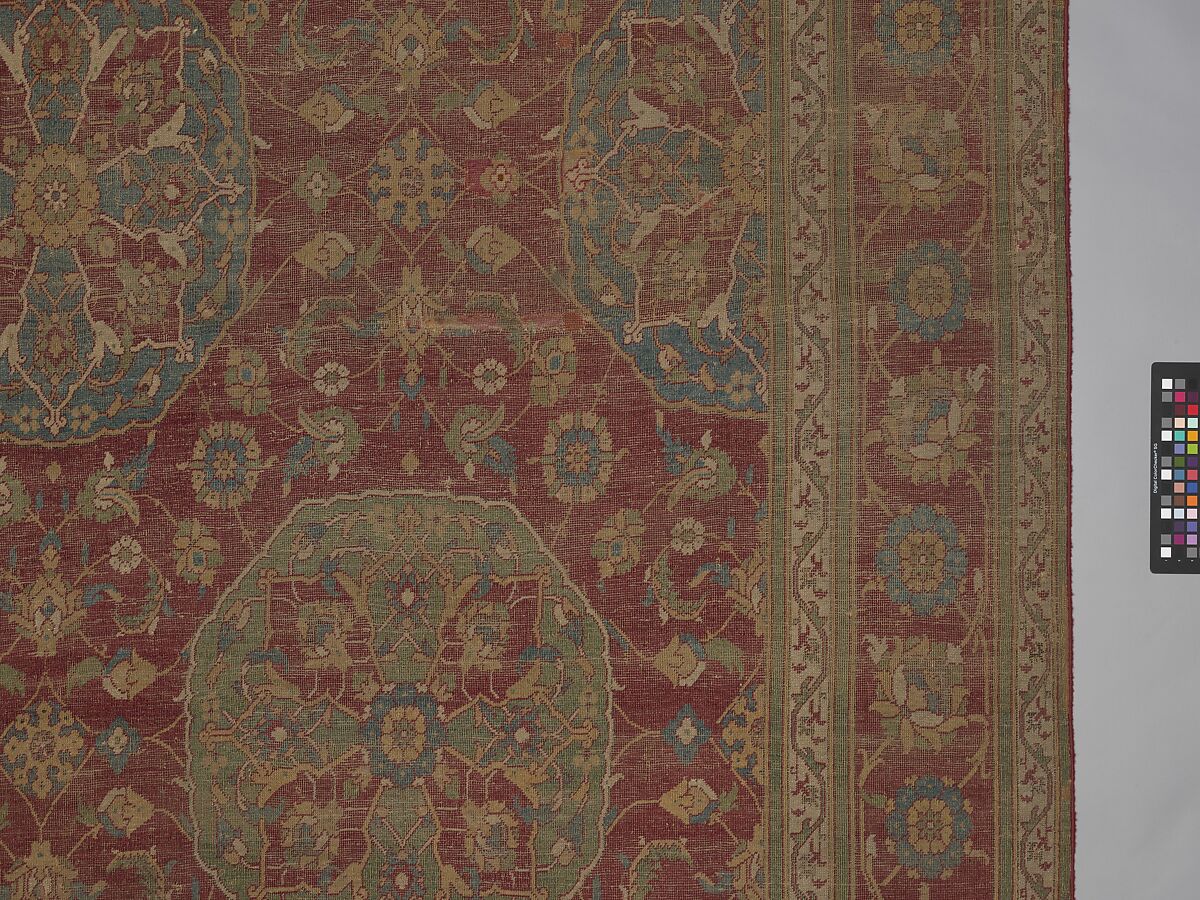 Carpet, Wool (warp, weft and pile); asymmetrically knotted pile