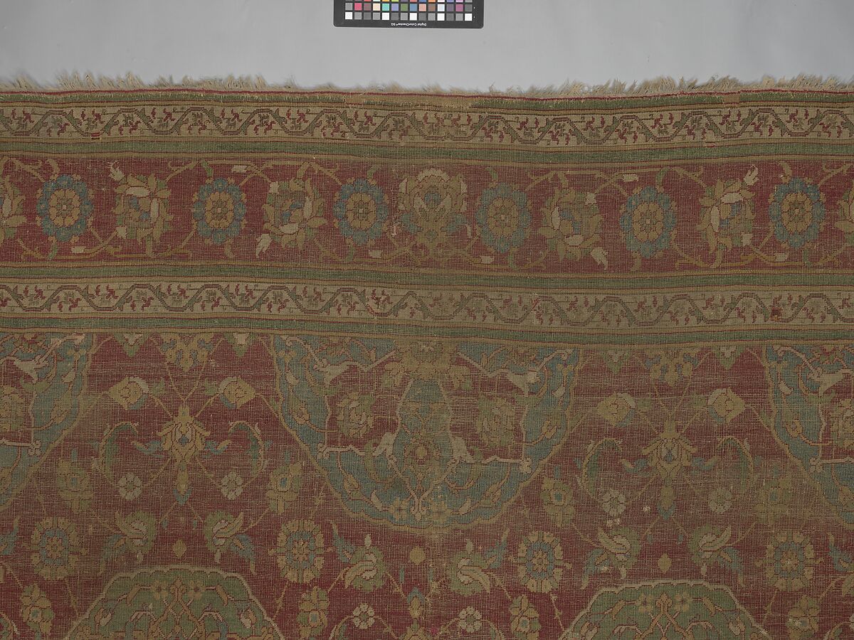 Carpet, Wool (warp, weft and pile); asymmetrically knotted pile