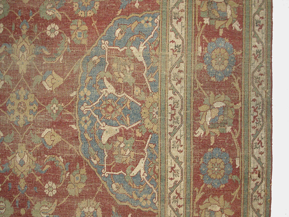 Carpet, Wool (warp, weft and pile); asymmetrically knotted pile