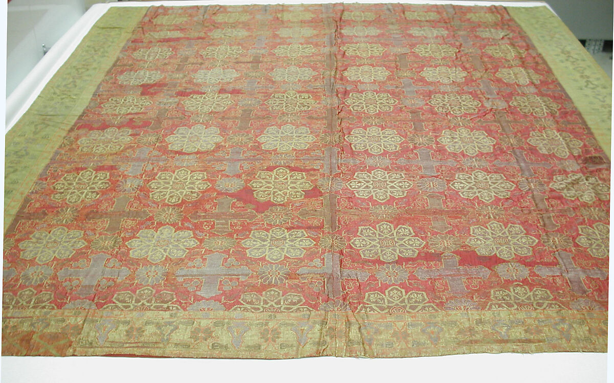 Hanging, Silk, gold, and silver; brocaded