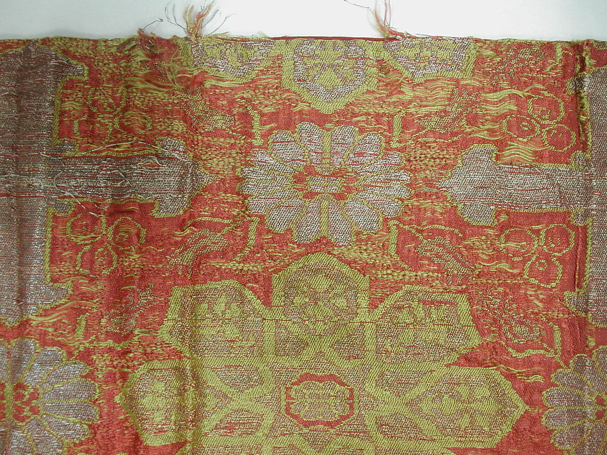 Hanging, Silk, gold, and silver; brocaded