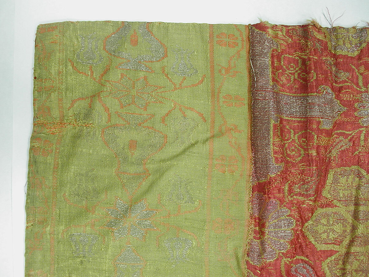 Hanging, Silk, gold, and silver; brocaded