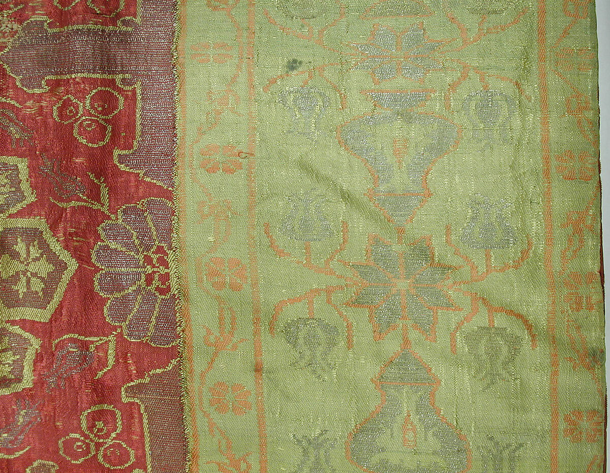 Hanging, Silk, gold, and silver; brocaded