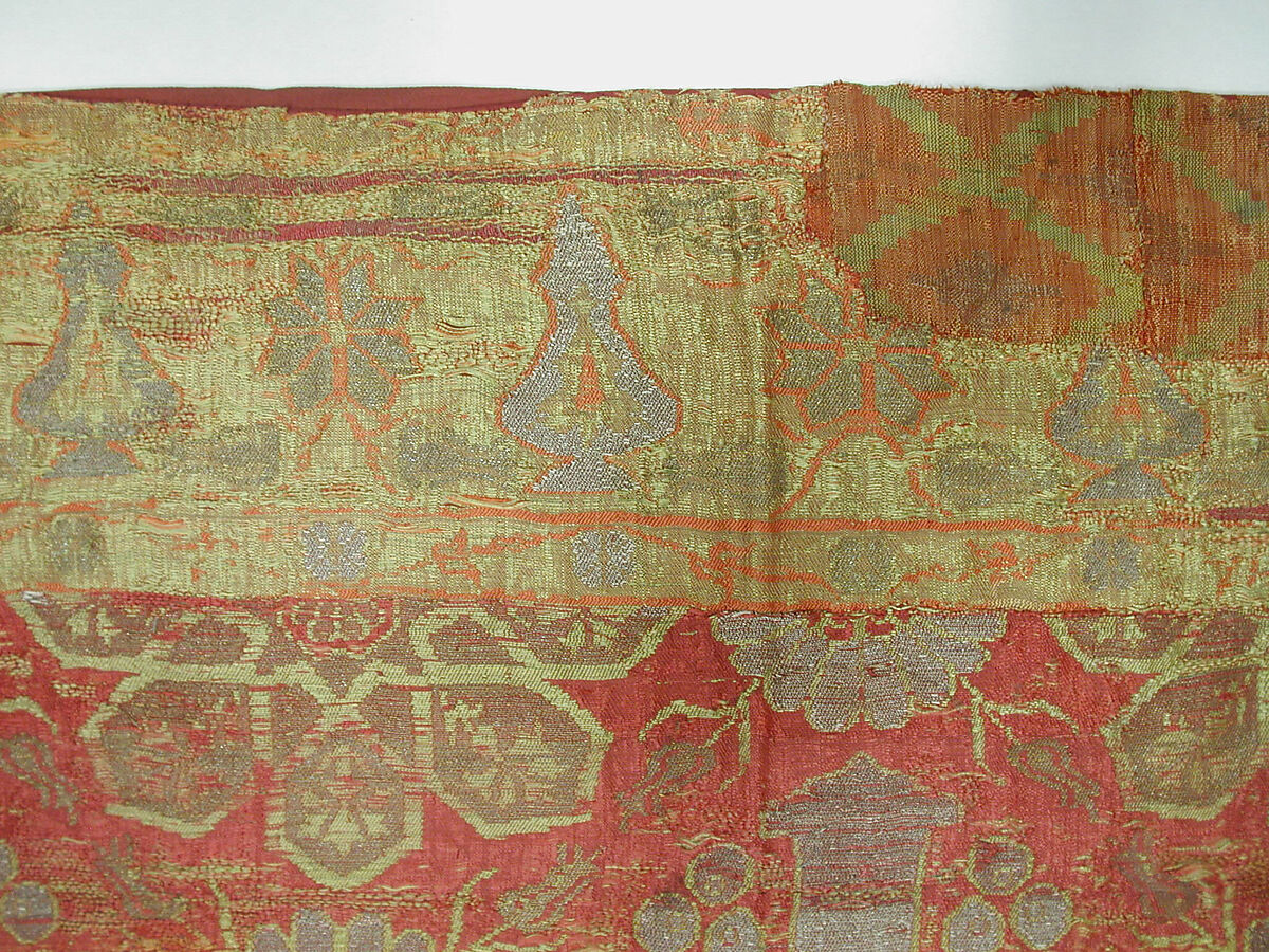 Hanging, Silk, gold, and silver; brocaded