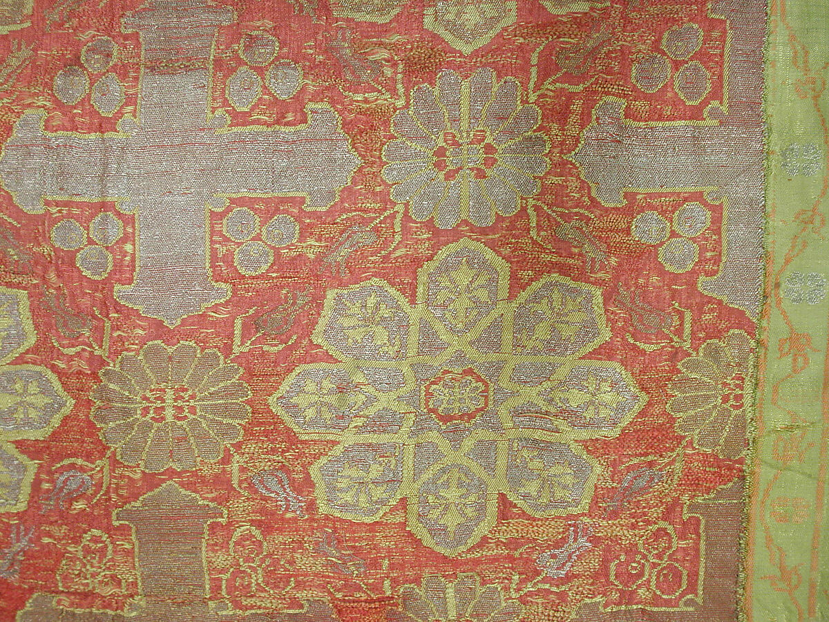 Hanging, Silk, gold, and silver; brocaded