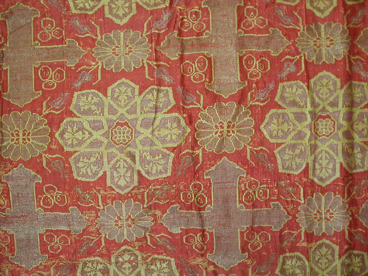 Hanging, Silk, gold, and silver; brocaded