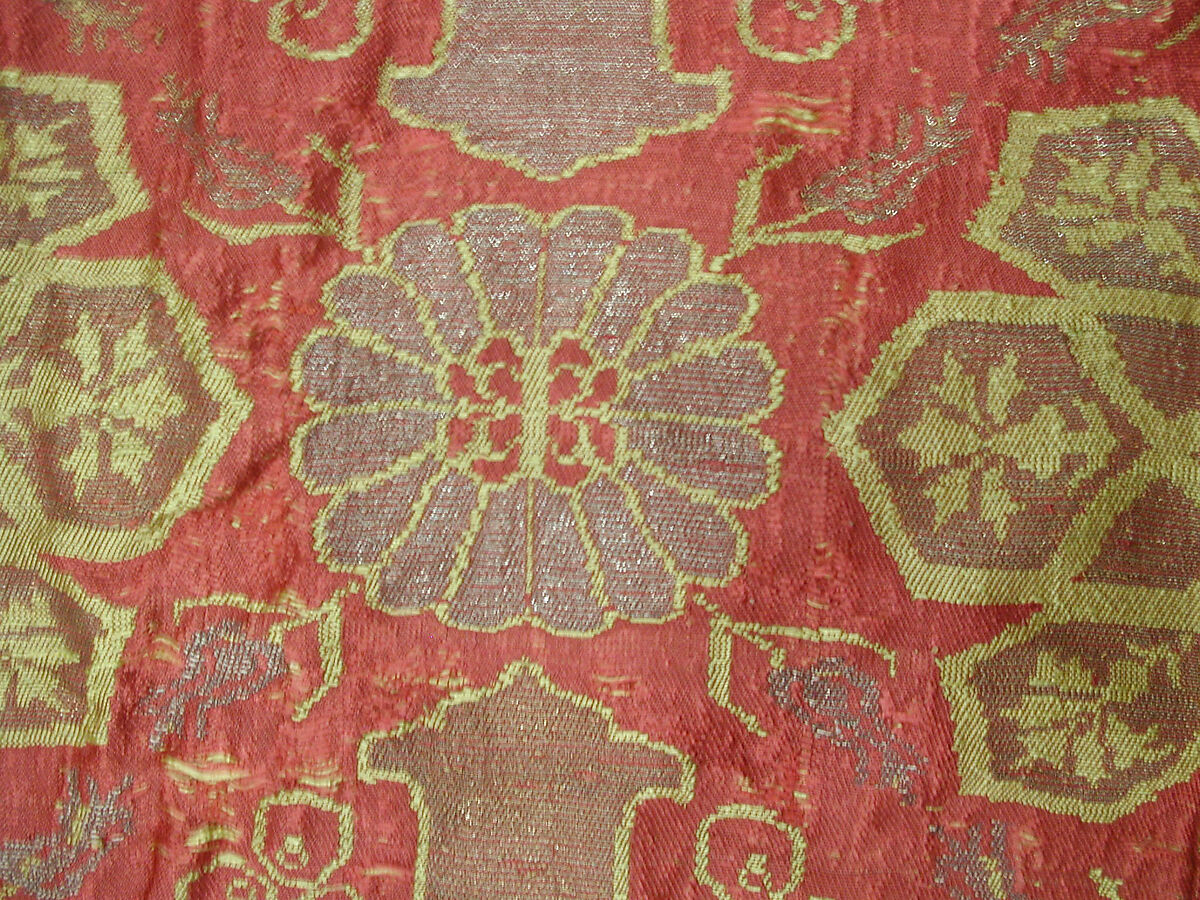 Hanging, Silk, gold, and silver; brocaded