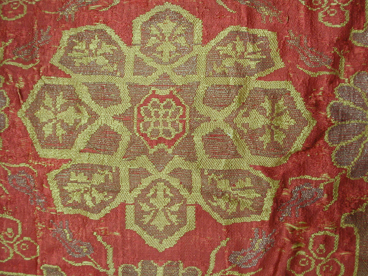 Hanging, Silk, gold, and silver; brocaded