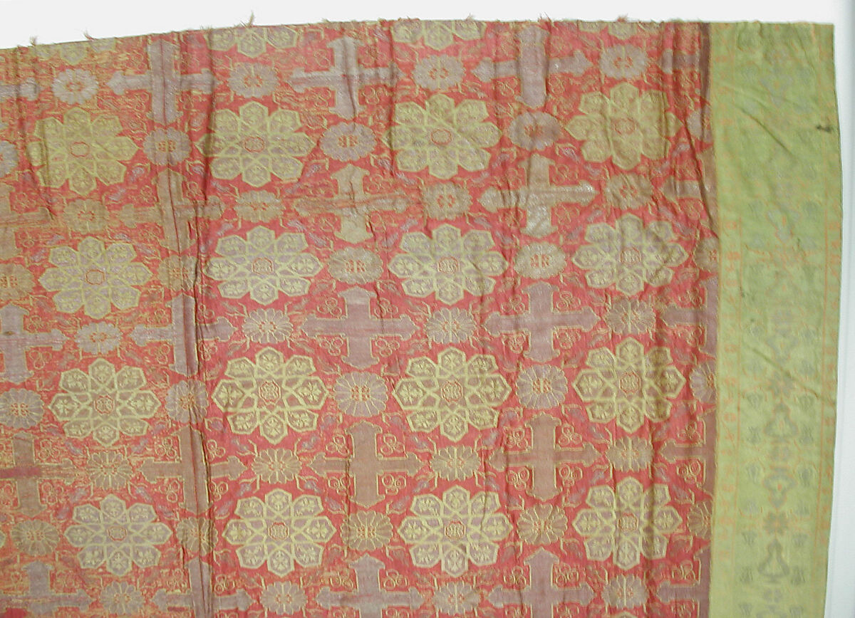 Hanging, Silk, gold, and silver; brocaded