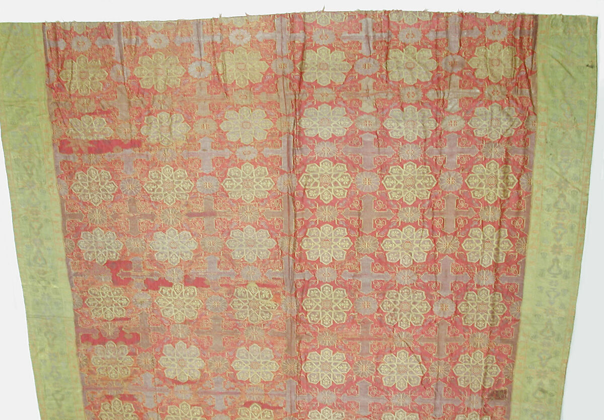 Hanging, Silk, gold, and silver; brocaded