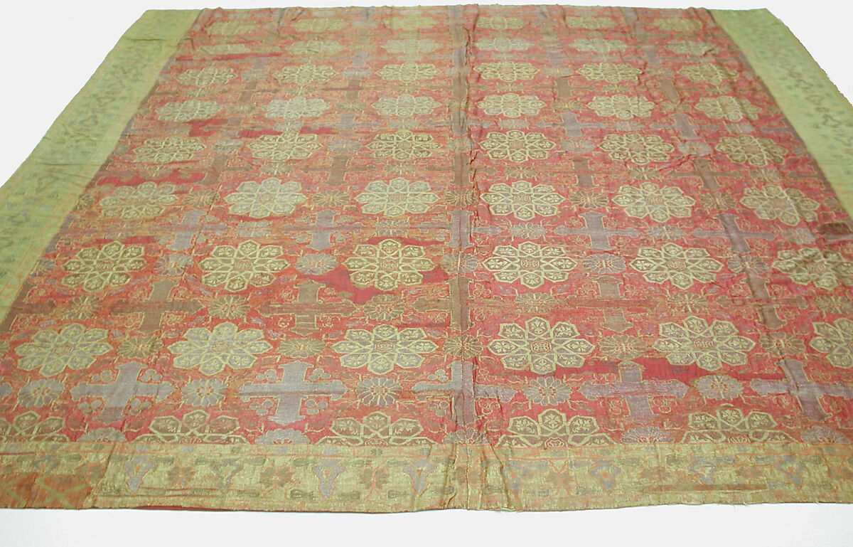 Hanging, Silk, gold, and silver; brocaded