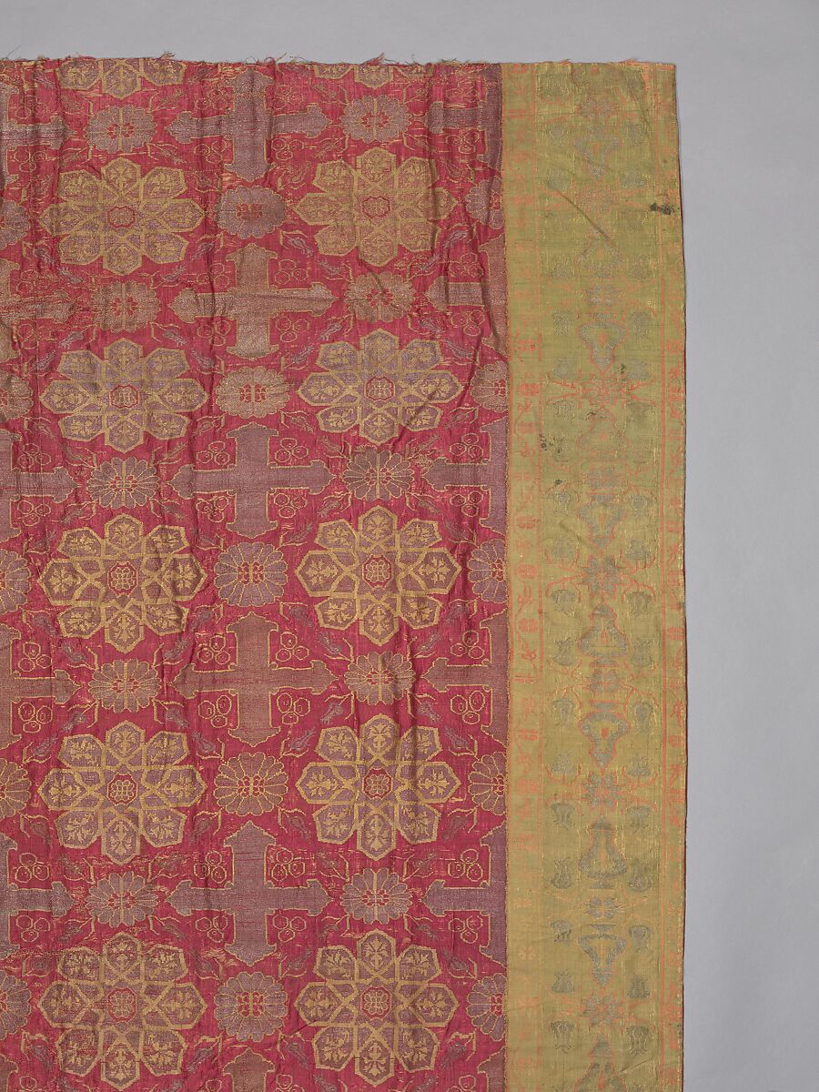 Hanging, Silk, gold, and silver; brocaded