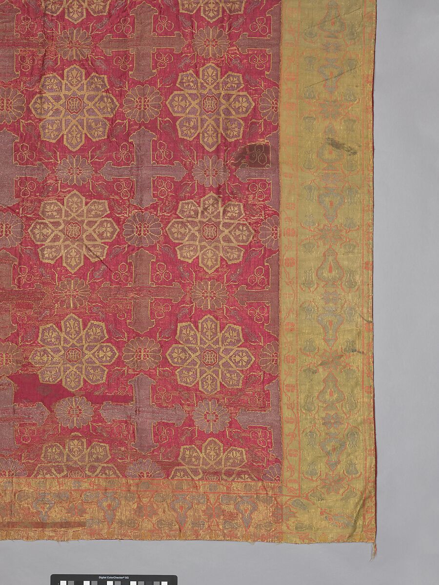 Hanging, Silk, gold, and silver; brocaded