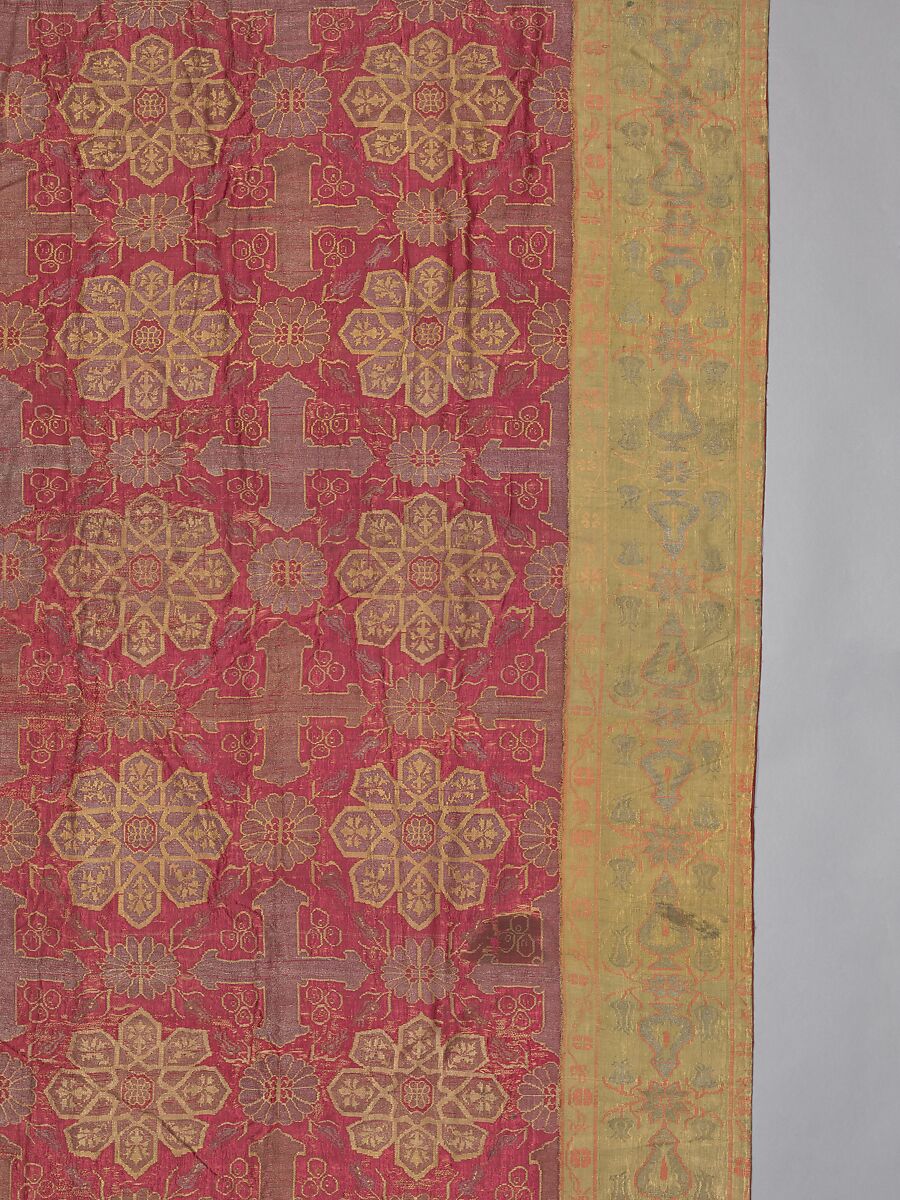 Hanging, Silk, gold, and silver; brocaded