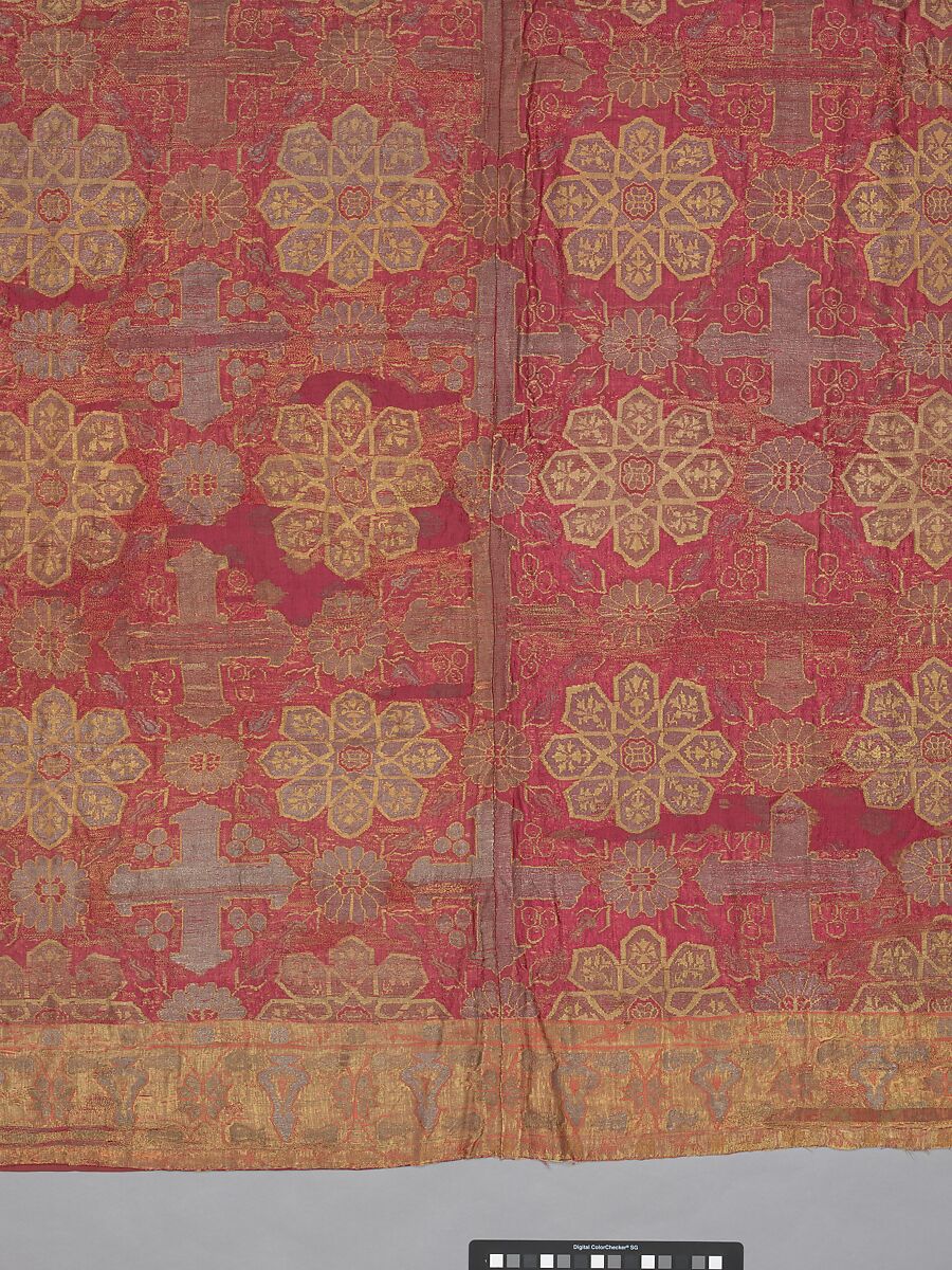 Hanging, Silk, gold, and silver; brocaded