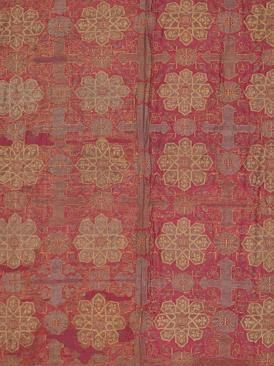 Hanging, Silk, gold, and silver; brocaded