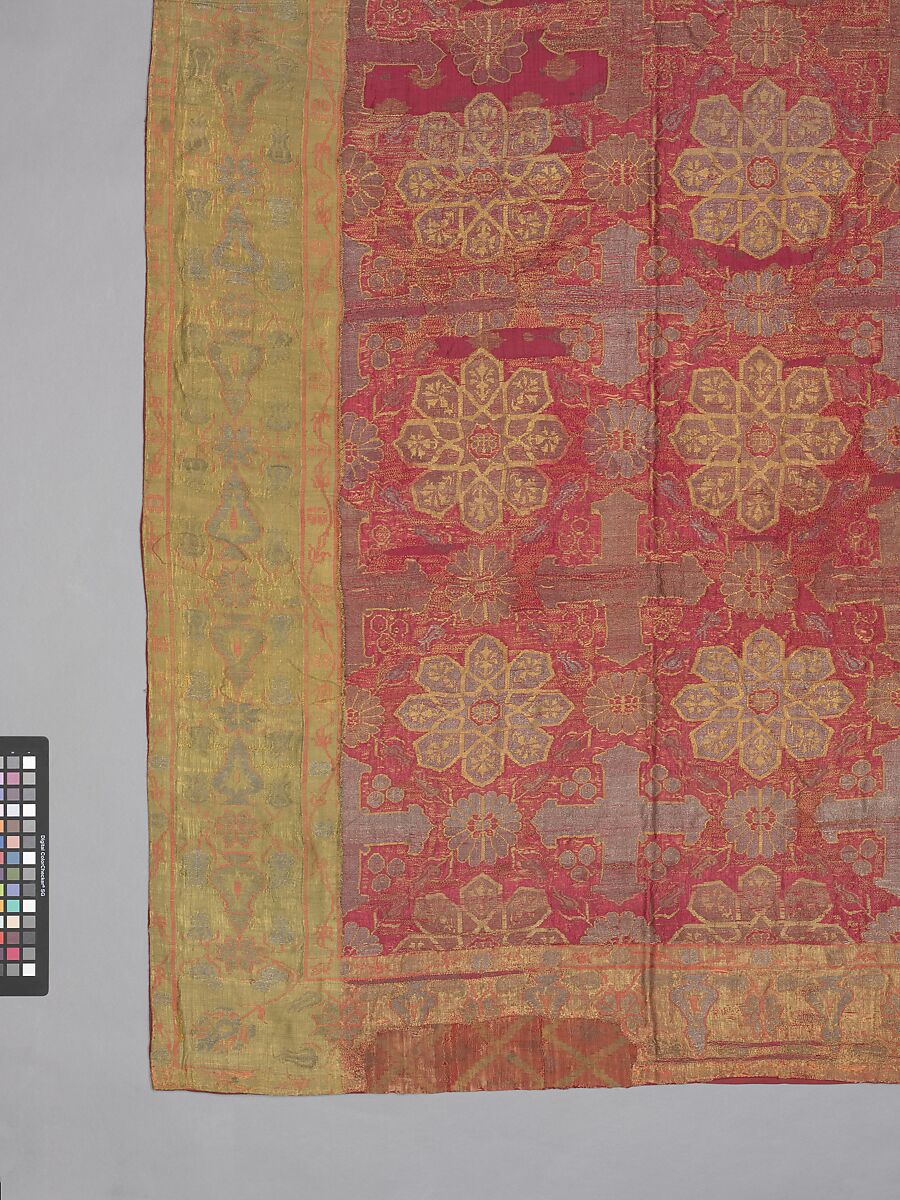 Hanging, Silk, gold, and silver; brocaded