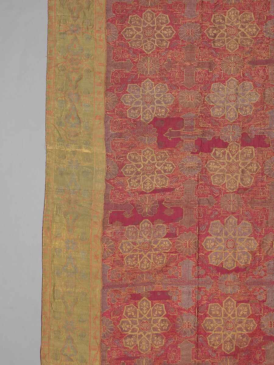 Hanging, Silk, gold, and silver; brocaded