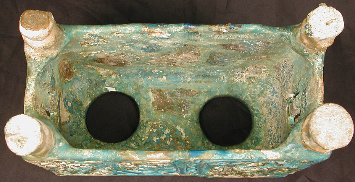 Tabouret, Stonepaste; molded and glazed