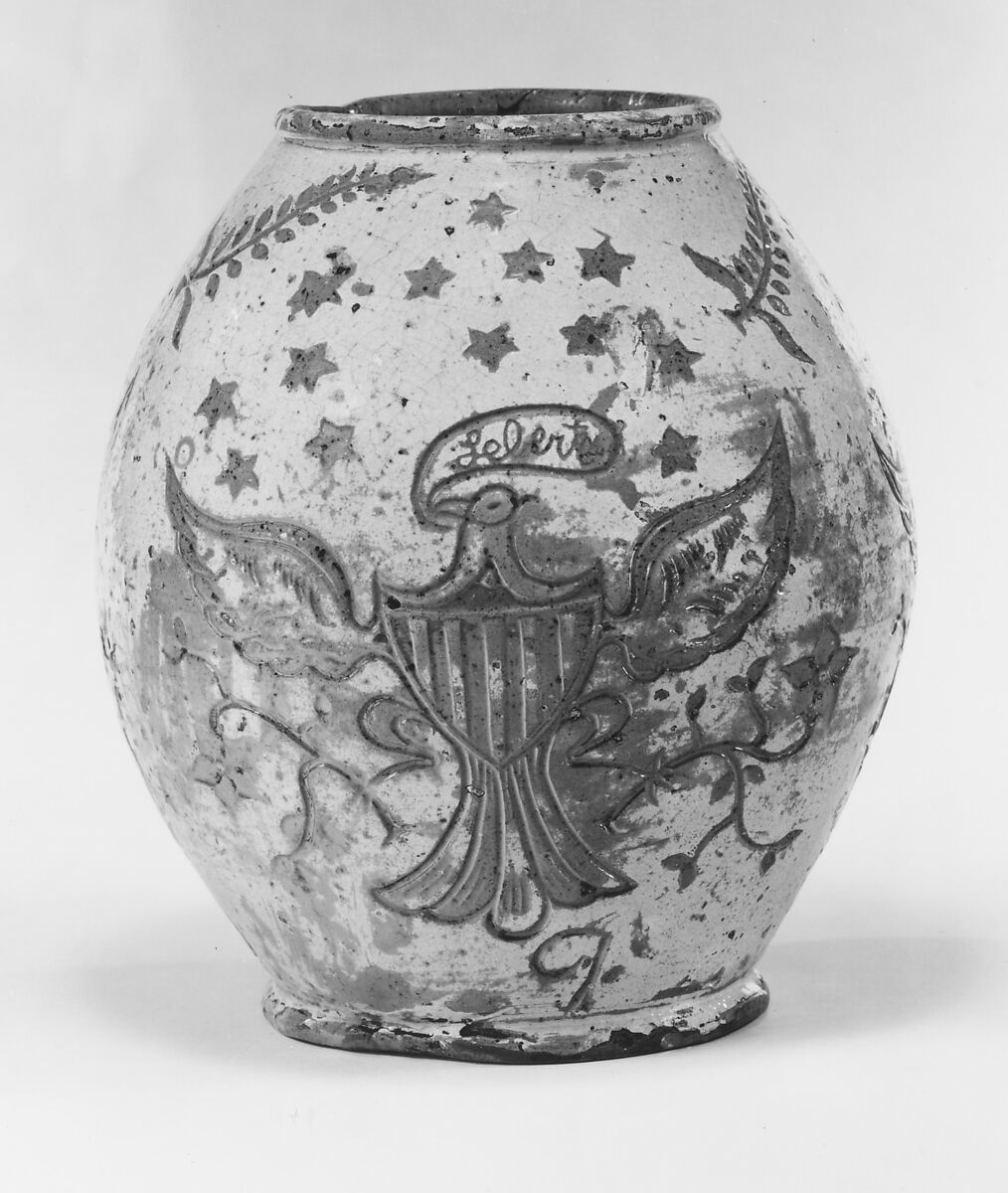 Jar, Attributed to Philip Kline (active ca. 1806–34), Earthenware; Redware with sgraffito decoration, American