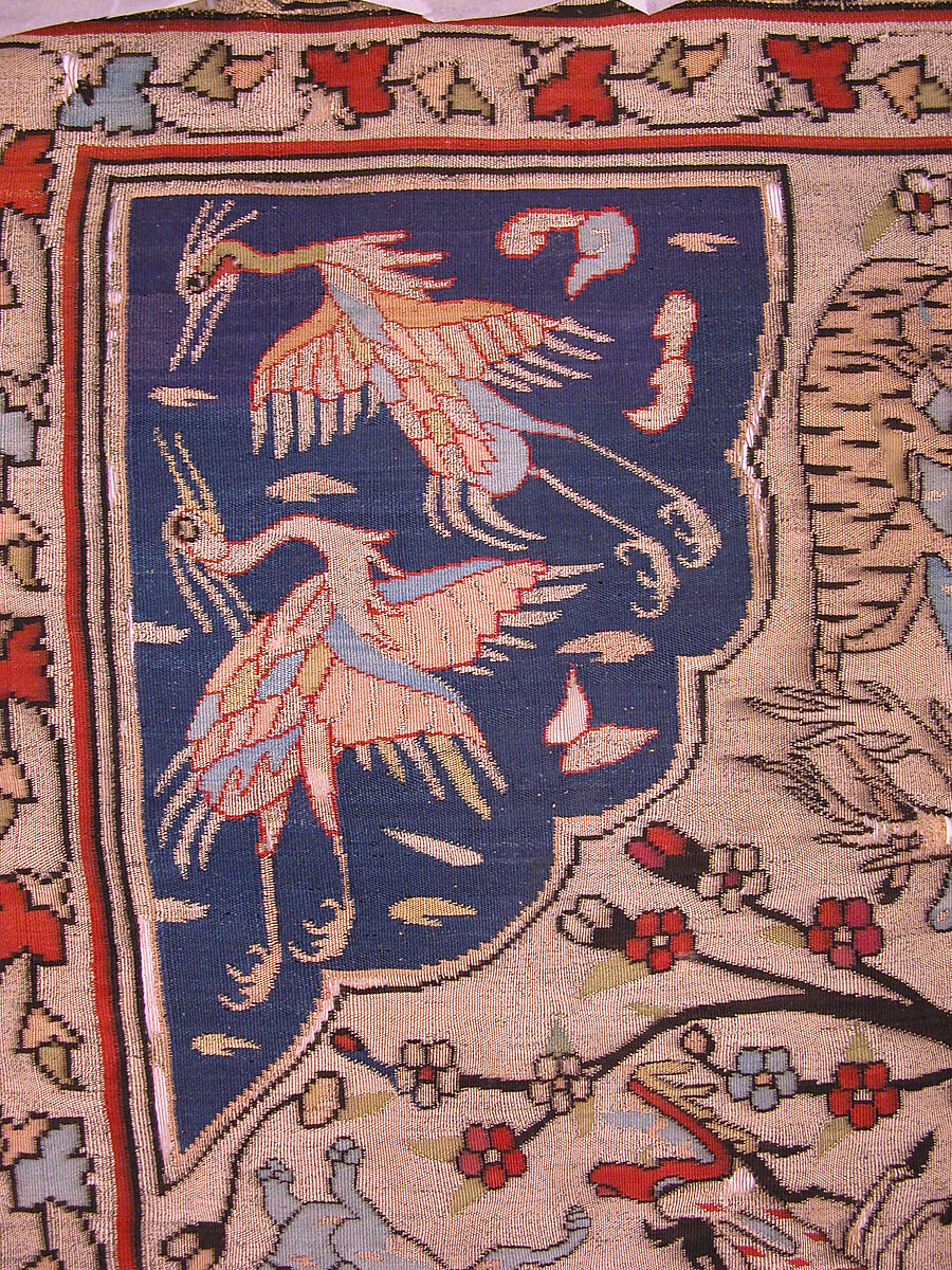 Carpet, Silk, metal wrapped thread; tapestry weave