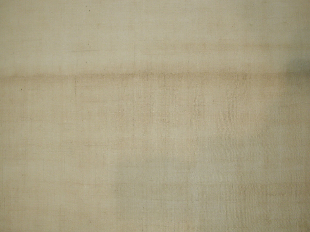 Shawl, Wool; twill weave and double interlocking twill tapestry weave