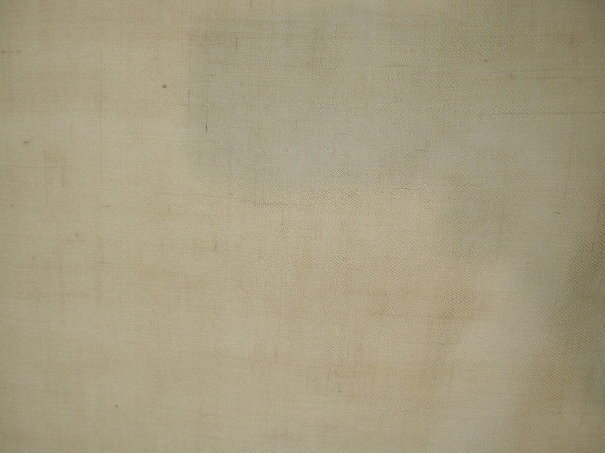 Shawl, Wool; twill weave and double interlocking twill tapestry weave