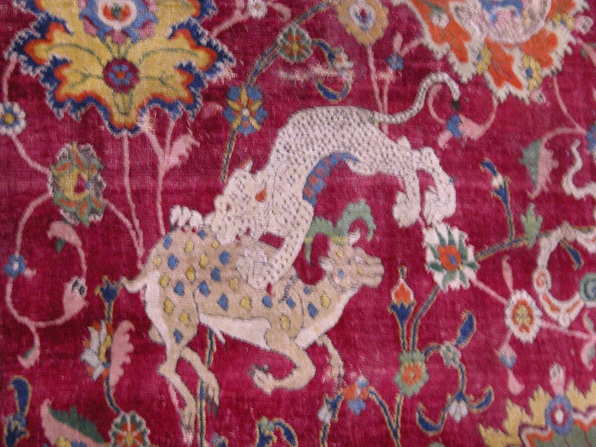 The Emperor's Carpet, Silk (warp and weft), wool (pile); asymmetrically knotted pile