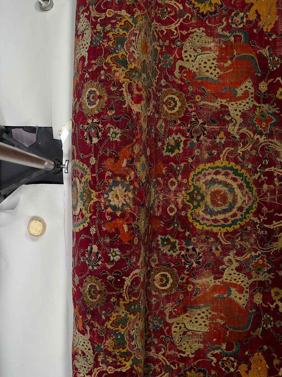 The Emperor's Carpet, Silk (warp and weft), wool (pile); asymmetrically knotted pile