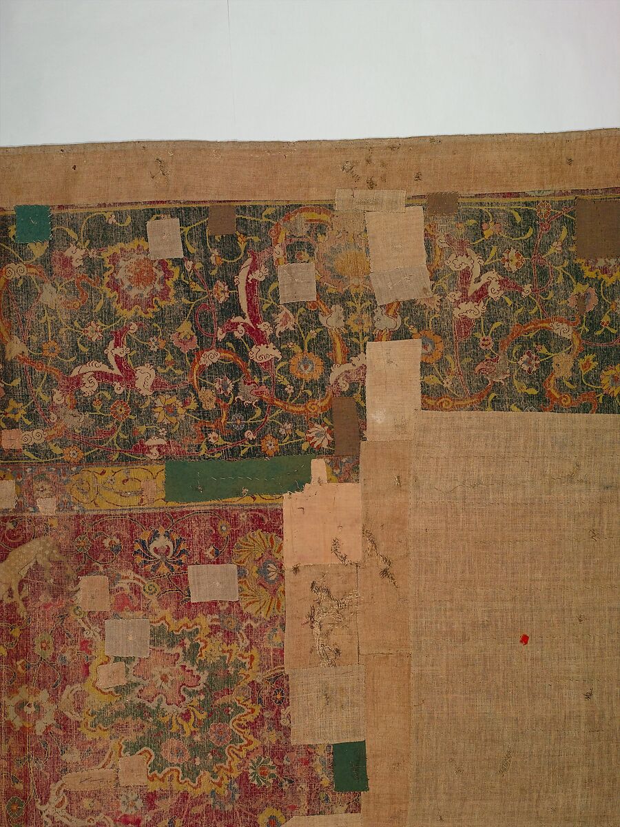 The Emperor's Carpet, Silk (warp and weft), wool (pile); asymmetrically knotted pile