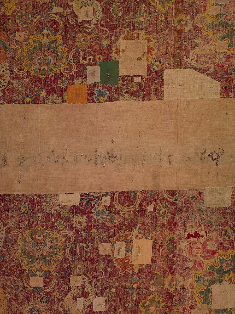 The Emperor's Carpet, Silk (warp and weft), wool (pile); asymmetrically knotted pile
