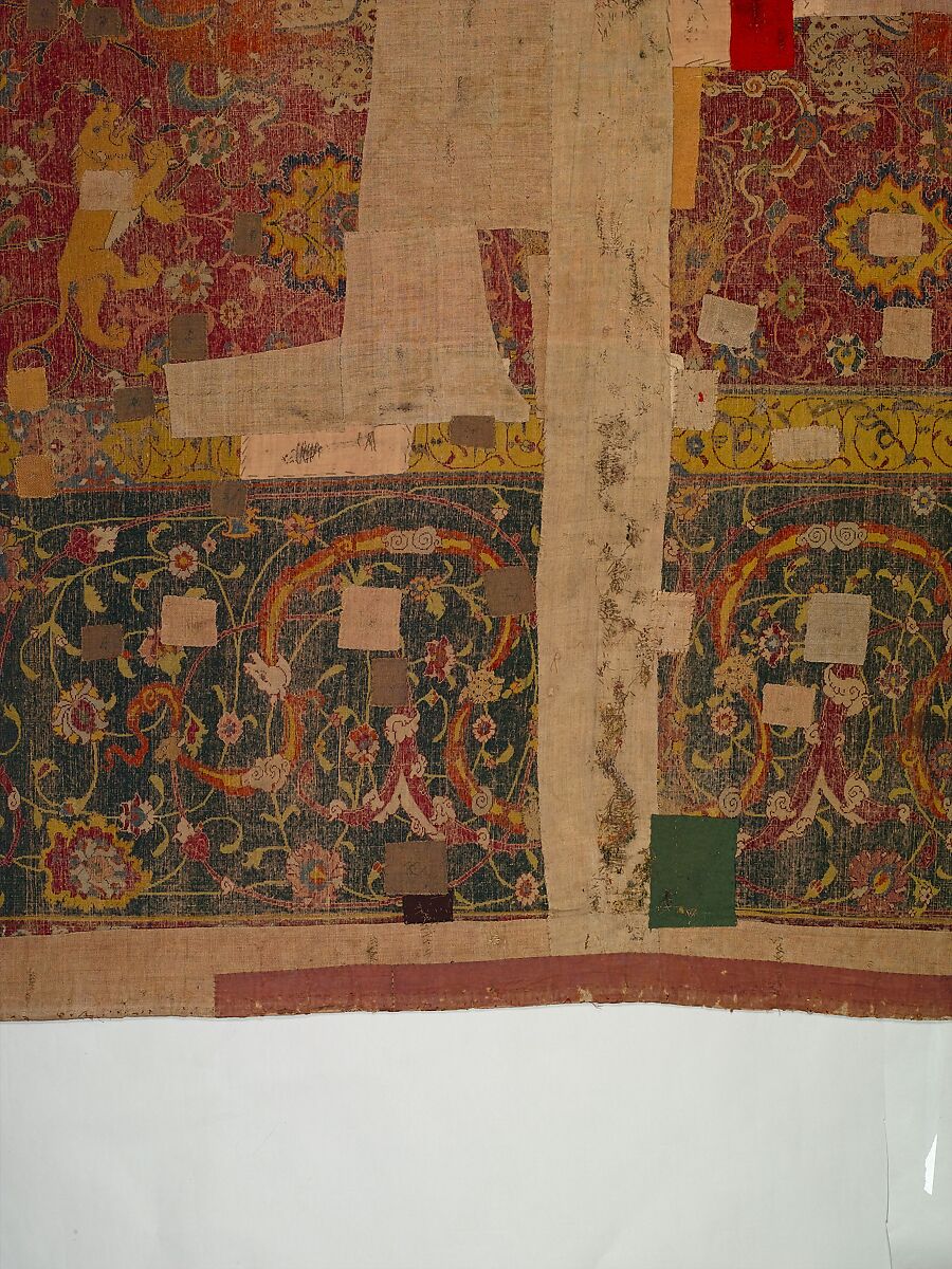 The Emperor's Carpet, Silk (warp and weft), wool (pile); asymmetrically knotted pile