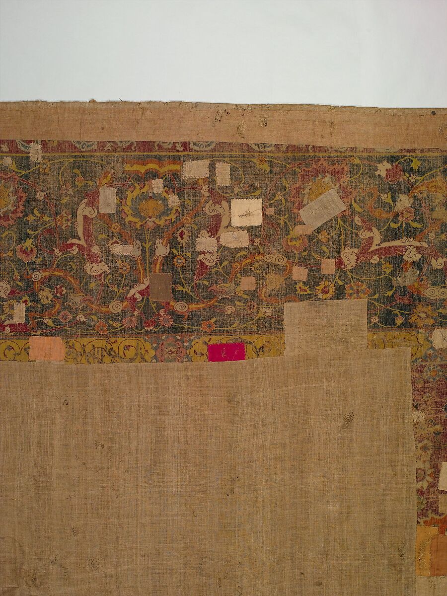 The Emperor's Carpet, Silk (warp and weft), wool (pile); asymmetrically knotted pile