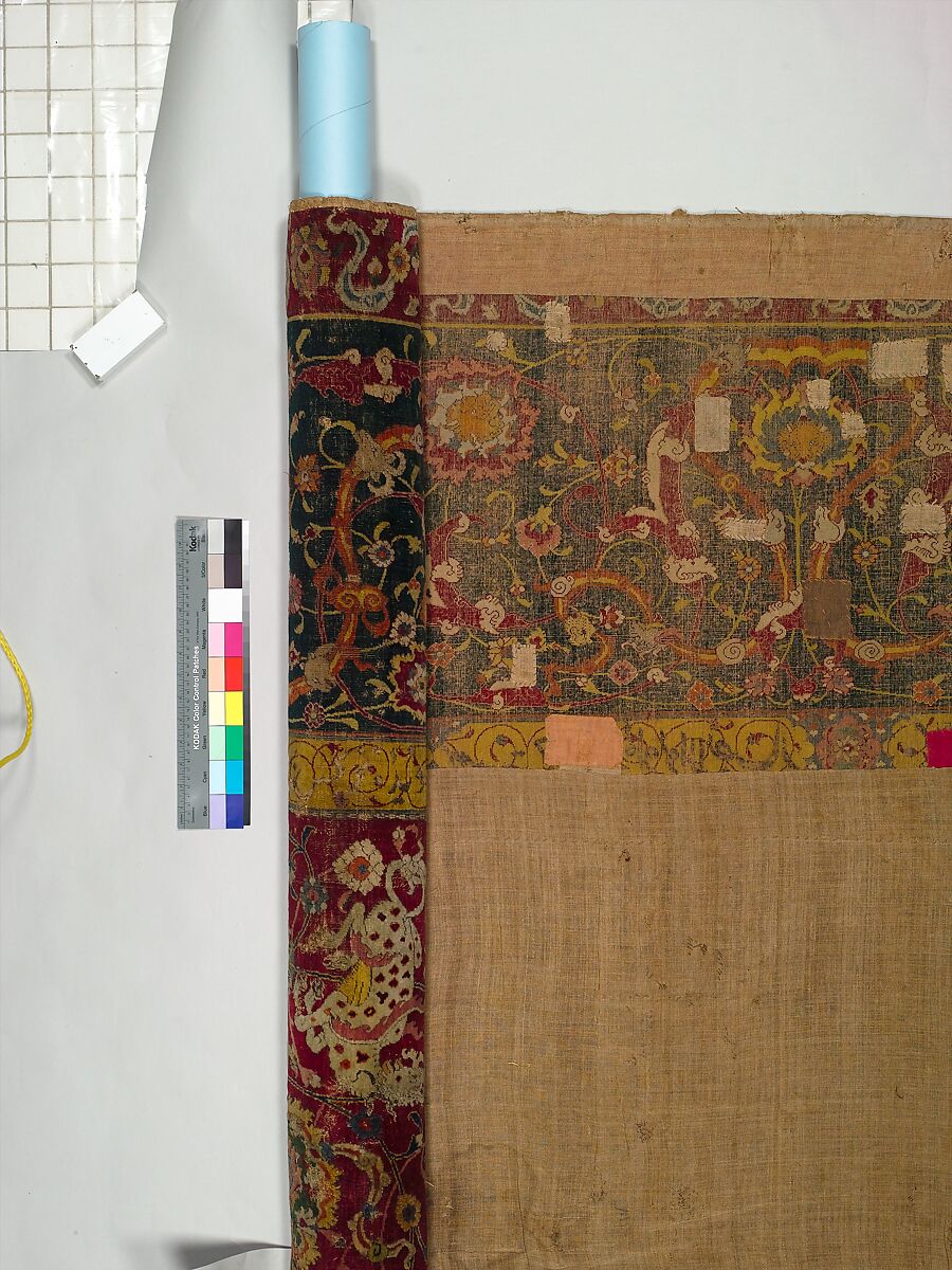 The Emperor's Carpet, Silk (warp and weft), wool (pile); asymmetrically knotted pile