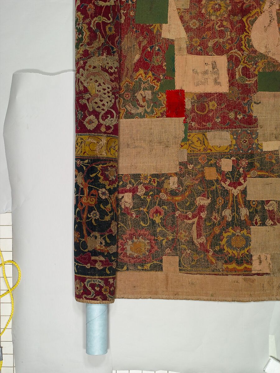 The Emperor's Carpet, Silk (warp and weft), wool (pile); asymmetrically knotted pile