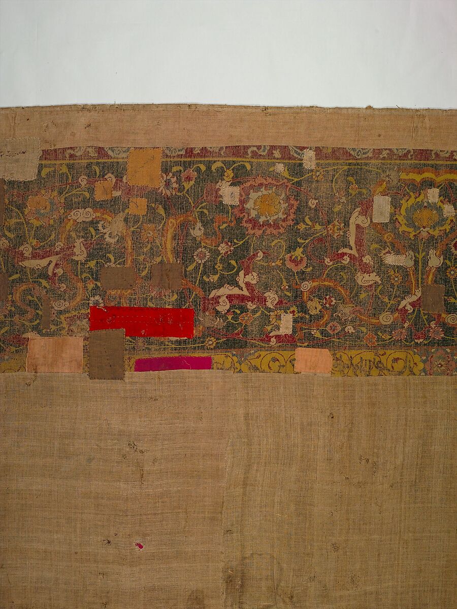 The Emperor's Carpet, Silk (warp and weft), wool (pile); asymmetrically knotted pile