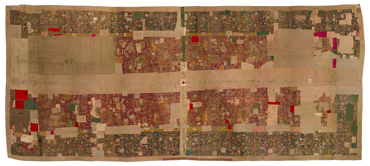 The Emperor's Carpet, Silk (warp and weft), wool (pile); asymmetrically knotted pile