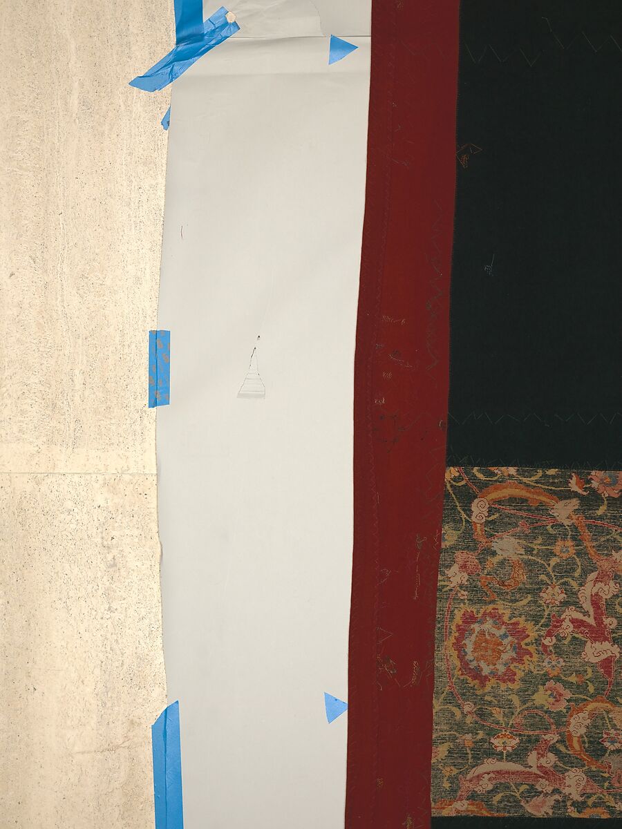 The Emperor's Carpet, Silk (warp and weft), wool (pile); asymmetrically knotted pile