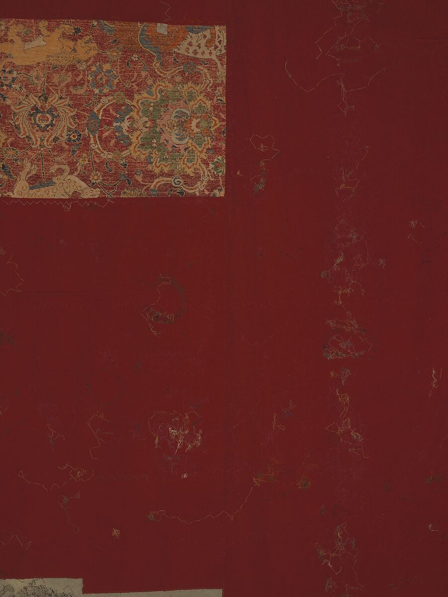 The Emperor's Carpet, Silk (warp and weft), wool (pile); asymmetrically knotted pile