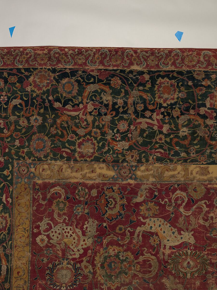 The Emperor's Carpet, Silk (warp and weft), wool (pile); asymmetrically knotted pile