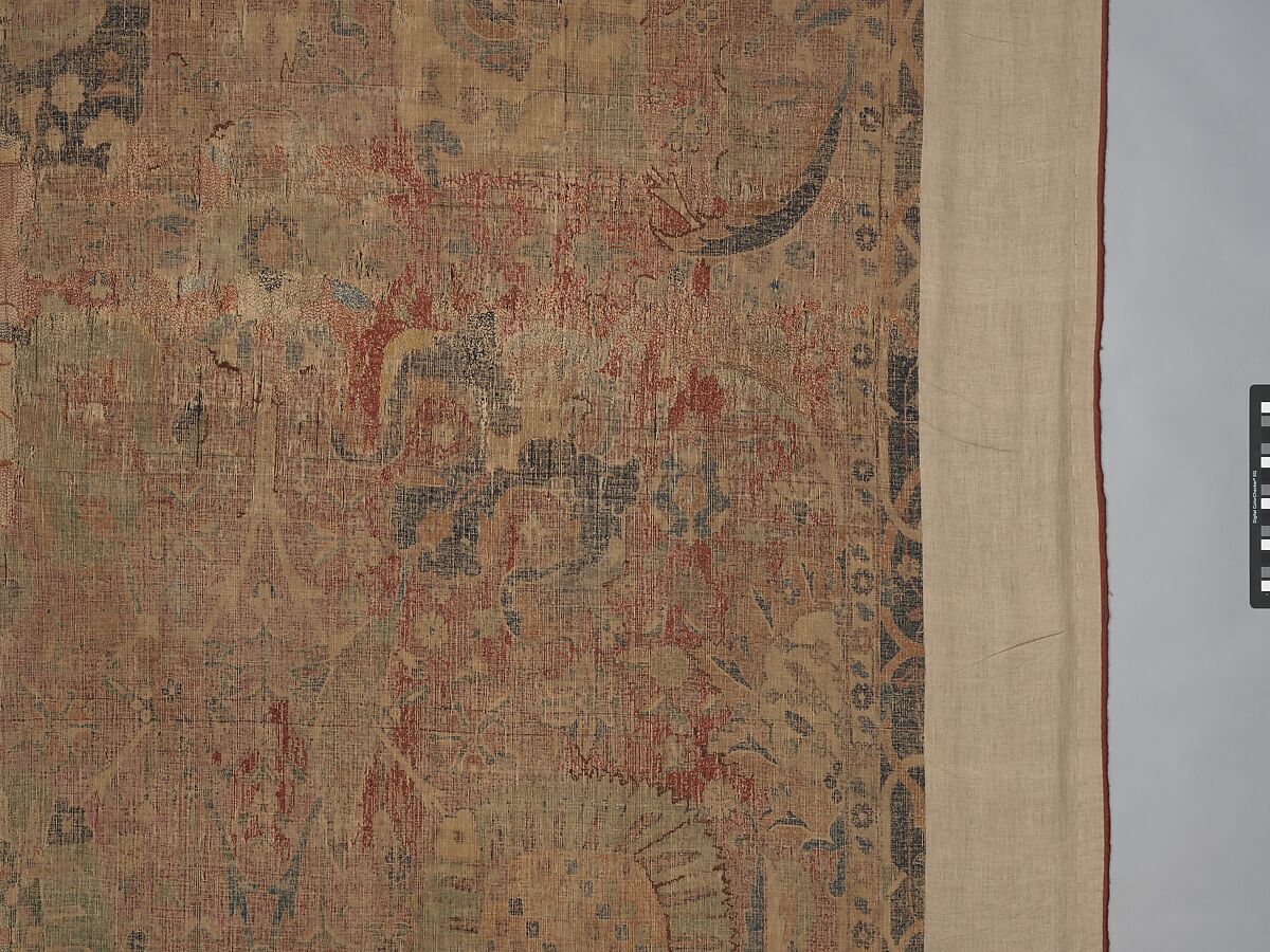 Vase Carpet, Cotton (warp and weft), silk (weft), wool (weft and pile); asymmetrically knotted pile