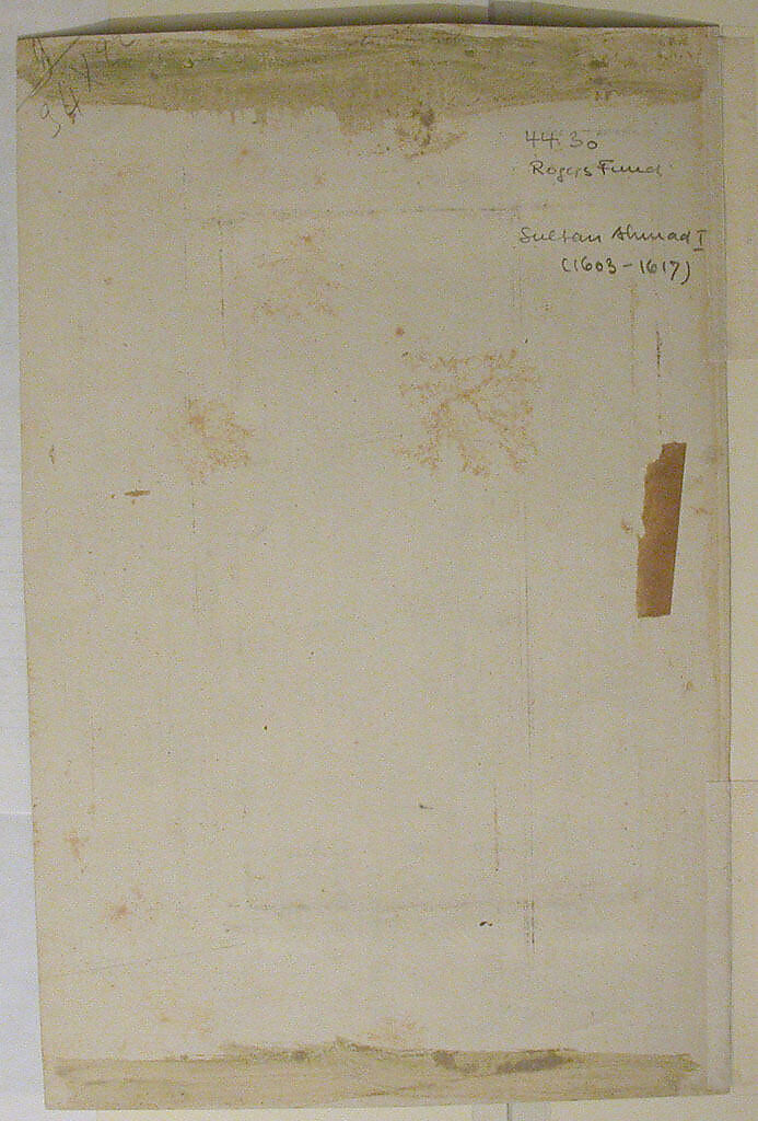 Portrait of Sultan Ahmet I (r. 1603–17), Ink, opaque watercolor, and gold on paper