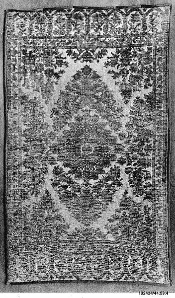 Cushion Cover, Cut voided silk velvet on a linen ground 