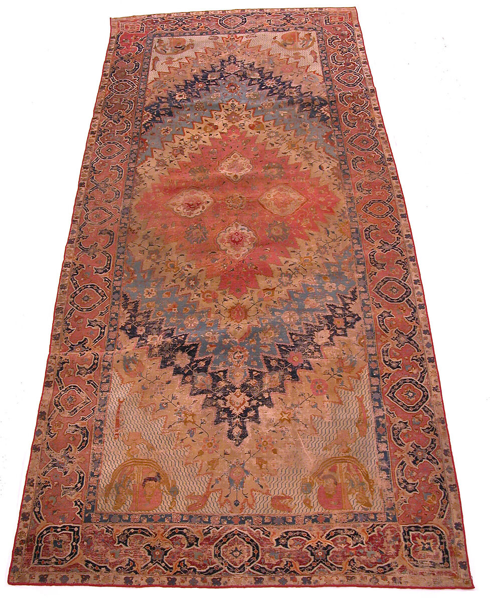 "Portuguese" Carpet with Maritime Scenes, Cotton (warp, weft, and pile); wool (pile); asymmetrically knotted pile