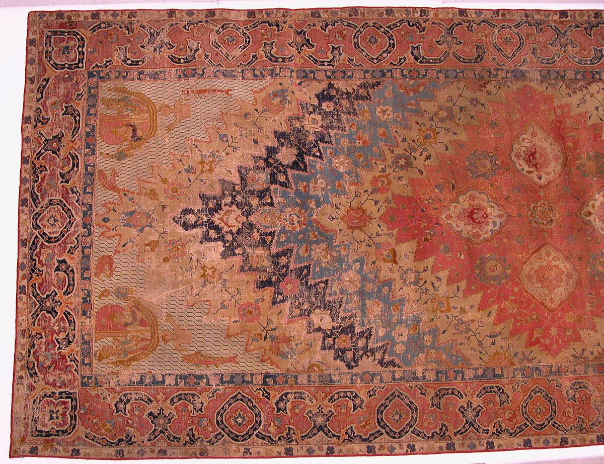 "Portuguese" Carpet with Maritime Scenes, Cotton (warp, weft, and pile); wool (pile); asymmetrically knotted pile