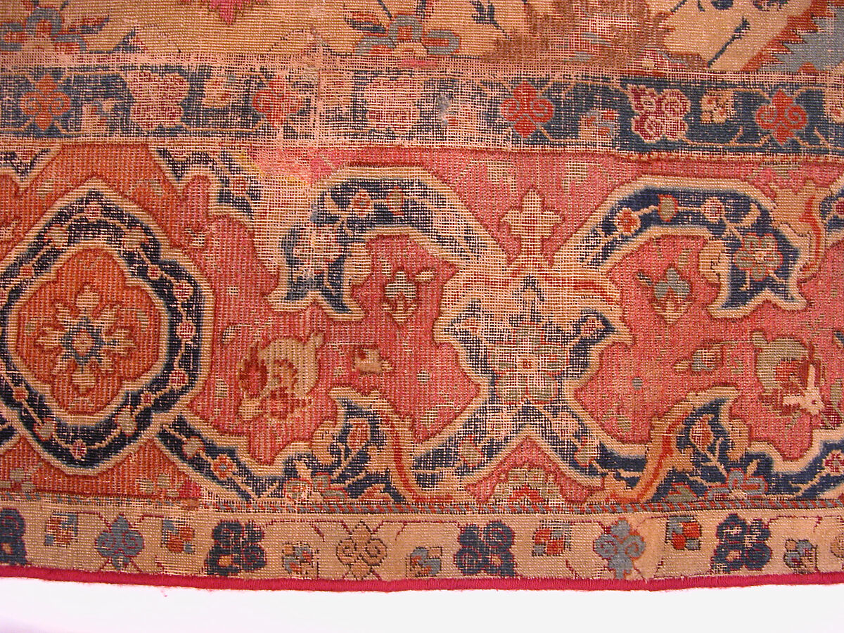 "Portuguese" Carpet with Maritime Scenes, Cotton (warp, weft, and pile); wool (pile); asymmetrically knotted pile