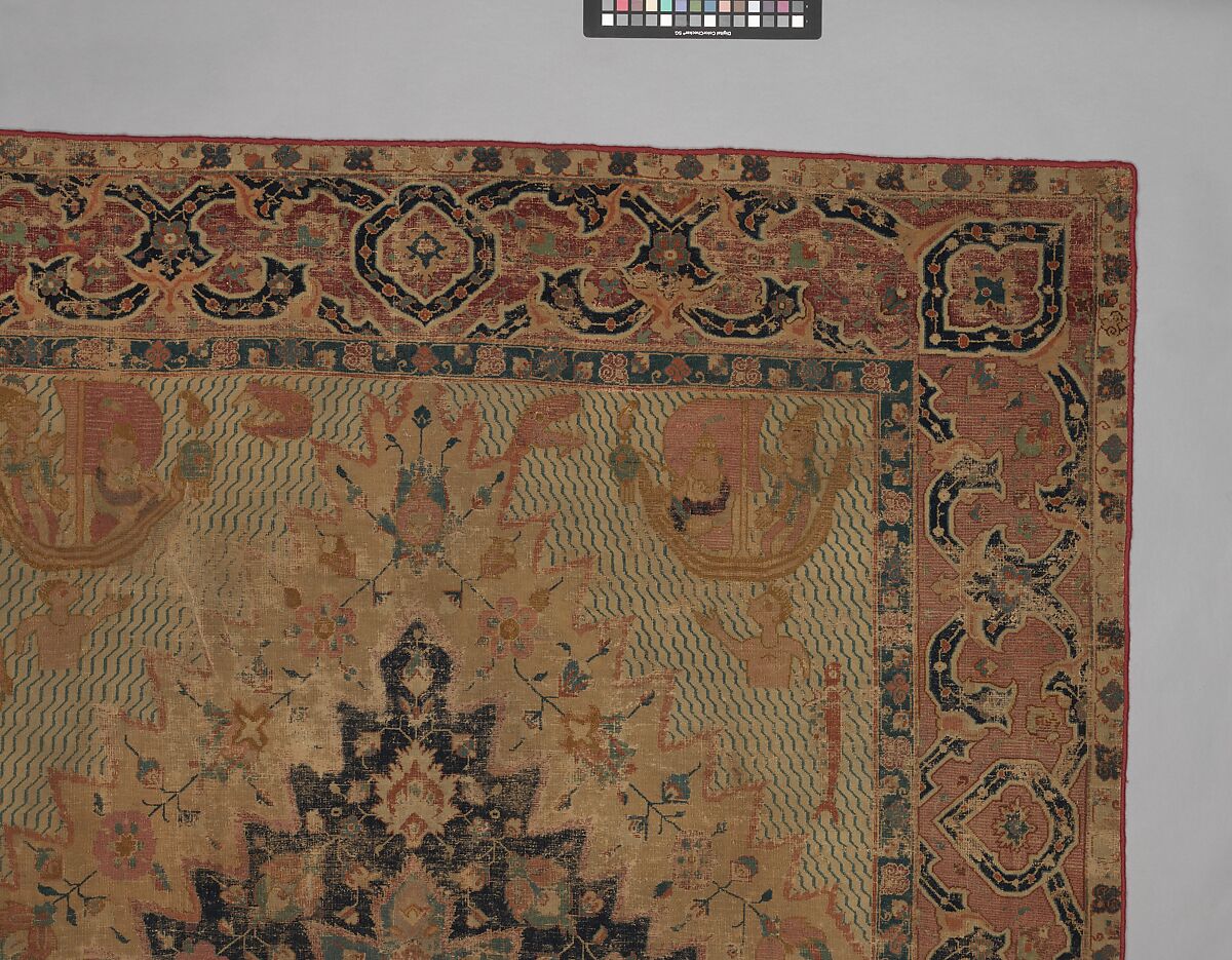 "Portuguese" Carpet with Maritime Scenes, Cotton (warp, weft, and pile); wool (pile); asymmetrically knotted pile