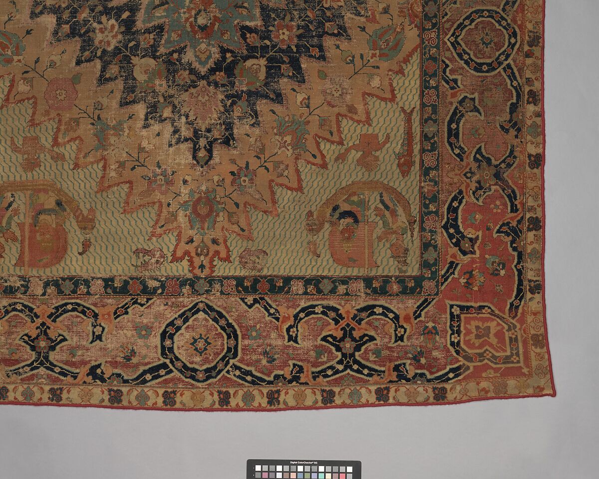 "Portuguese" Carpet with Maritime Scenes, Cotton (warp, weft, and pile); wool (pile); asymmetrically knotted pile